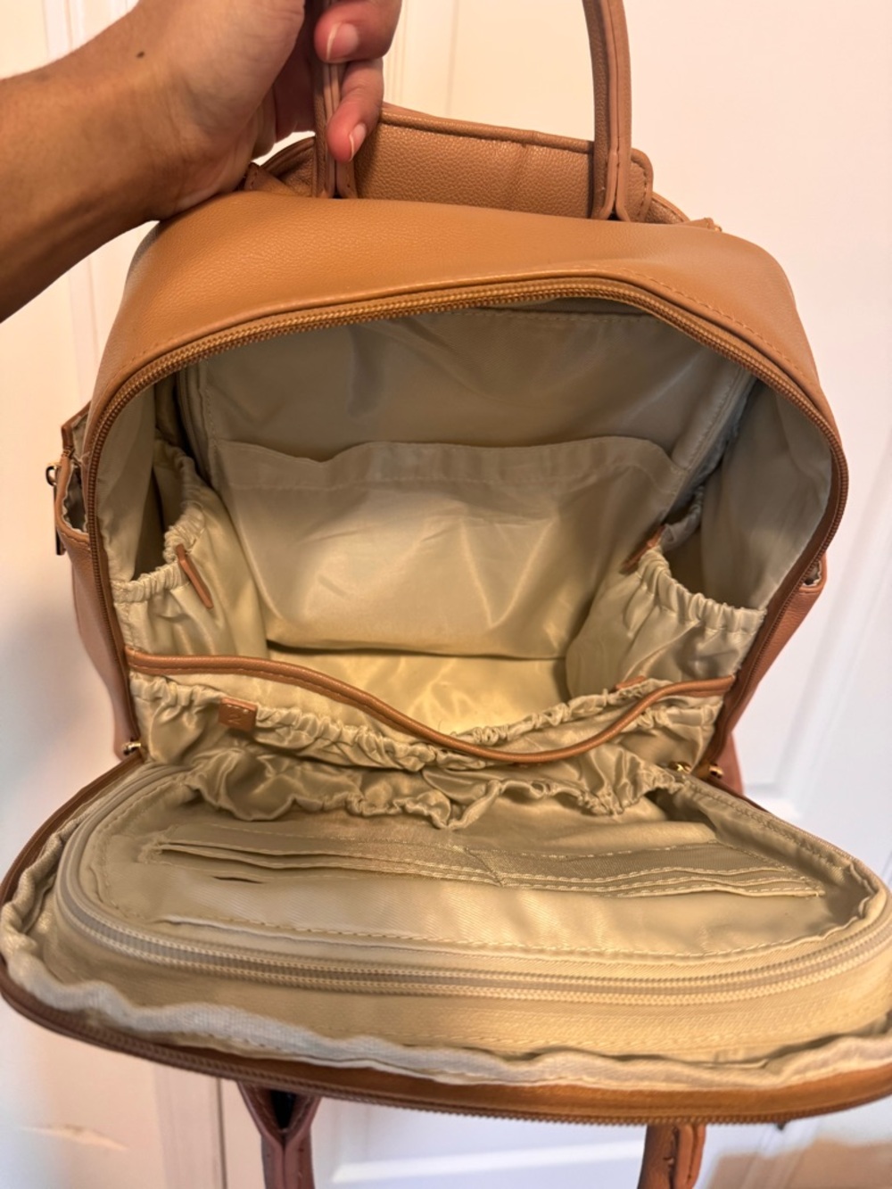ayla & co Tan Baby Bag Backpack Tote - Picture 4 of 5